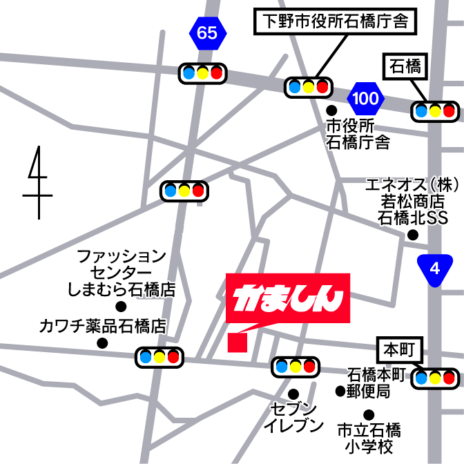 石橋店の地図